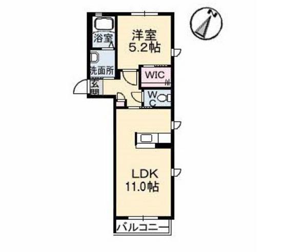 シャーメゾンアルモニー壱番館(1LDK/2階)の間取り写真