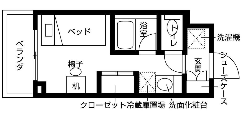 リビオセゾン杉並永福(ワンルーム/5階)の間取り写真
