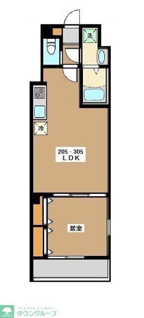 ミリアビタ船橋(1LDK/2階)の間取り写真