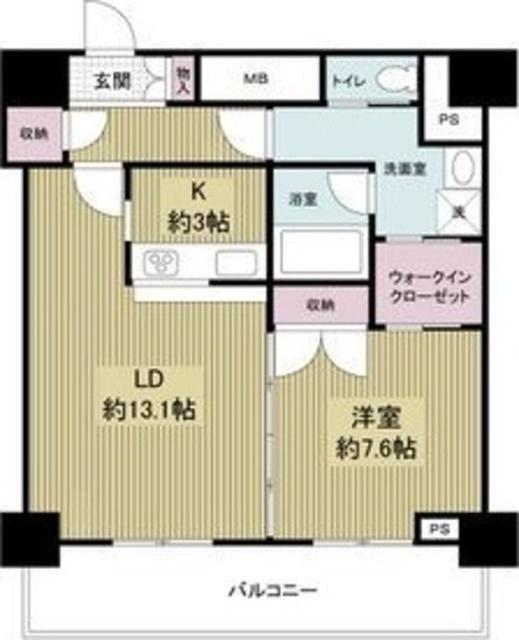 ベルファース尼崎(1LDK/10階)の間取り写真