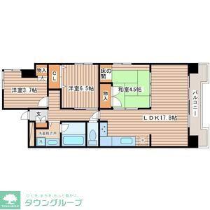 ダイトシティ愛宕橋(3LDK/6階)の間取り写真