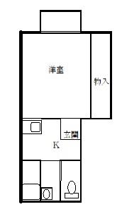 吾妻コーポA(1K/1階)の間取り写真