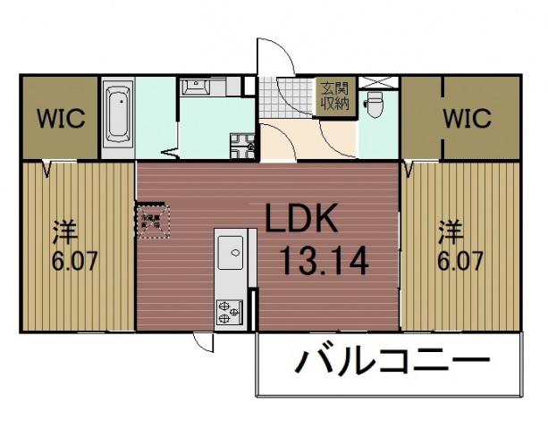 リープリヒ(2LDK/1階)の間取り写真