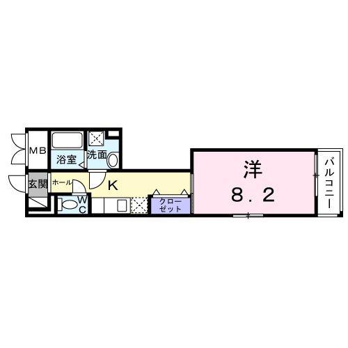 SHIZUKIYO COURT(1K/4階)の間取り写真