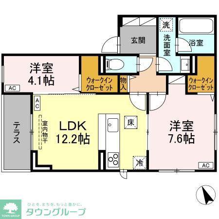 CASA DE MANA 吉祥寺 1(2LDK/1階)の間取り写真