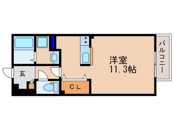 メゾン ド サラ(ワンルーム/2階)の間取り写真