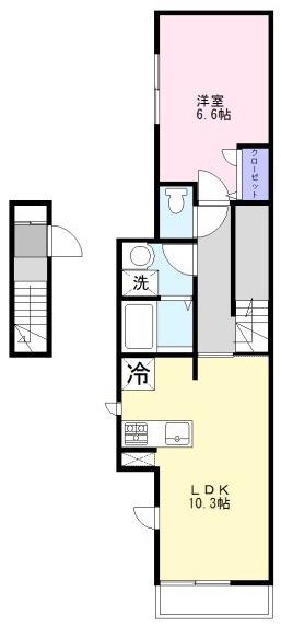 TN ALLOGGIO(1LDK/2階)の間取り写真