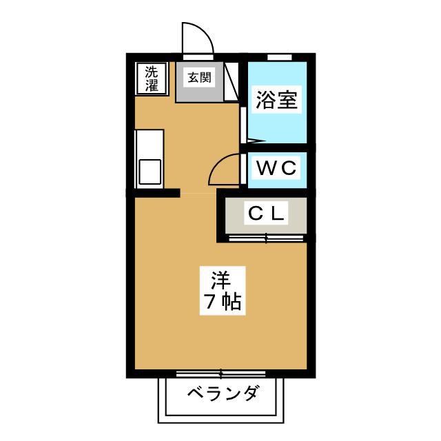 ハイツHIRO(ワンルーム/1階)の間取り写真
