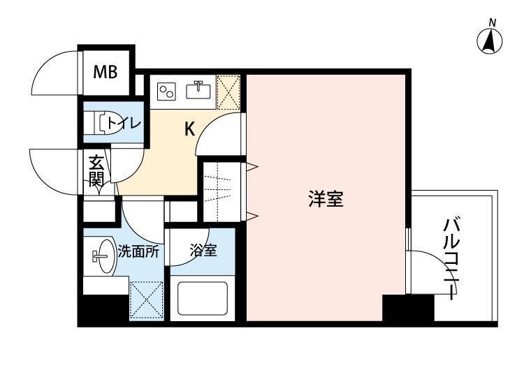 アビタ住吉(1K/7階)の間取り写真