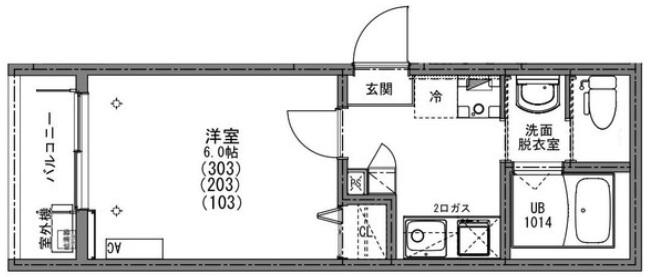 ケイアイレジデンス清瀬5(1K/2階)の間取り写真