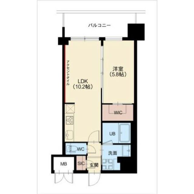 グランカーサ新大阪サウス(1LDK/5階)の間取り写真
