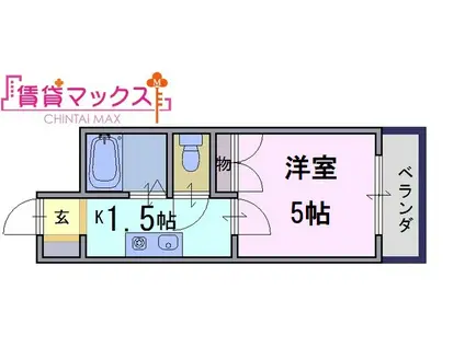 グローバル高田(1K/4階)の間取り写真