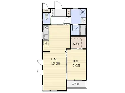 パークフロント(1LDK/2階)の間取り写真