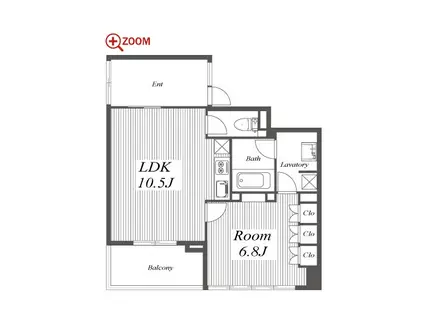 IZUMI ONE(1LDK/10階)の間取り写真