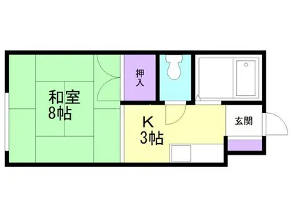 メイユールやまだ(1K/2階)の間取り写真