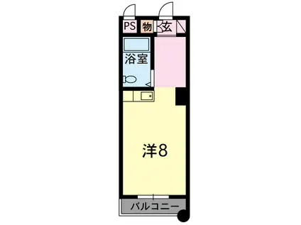 フォディアパレス京町台(ワンルーム/3階)の間取り写真
