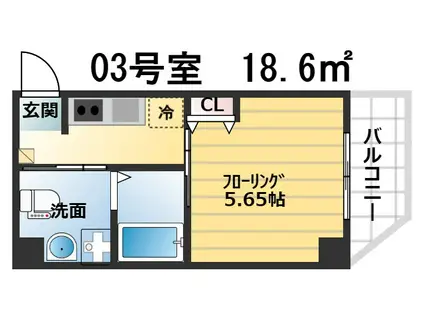REBIS(1K/9階)の間取り写真