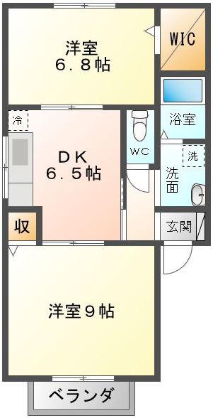 パストラルM(2DK/1階)の間取り写真
