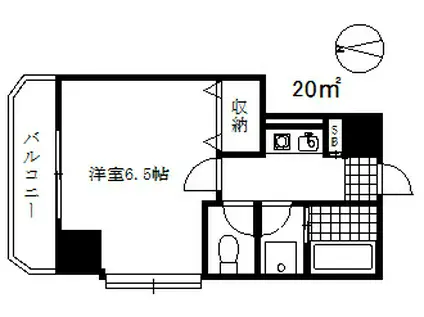 エスポワール三宮(1K/4階)の間取り写真