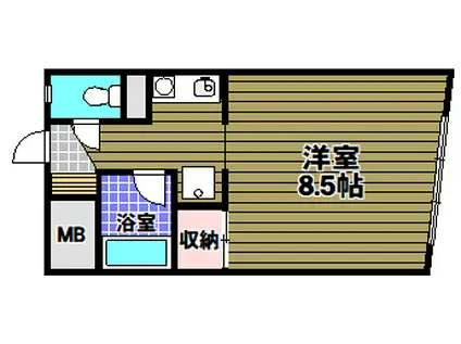 レディースマンション・プリンセス(1K/2階)の間取り写真