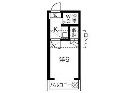 フォレスタ一宮(1K/1階)の間取り写真