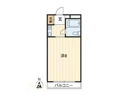 アルファ清心町(ワンルーム/2階)の間取り写真