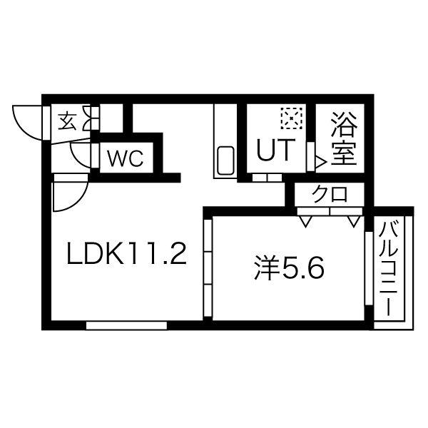 CLASS.K(1LDK/5階)の間取り写真