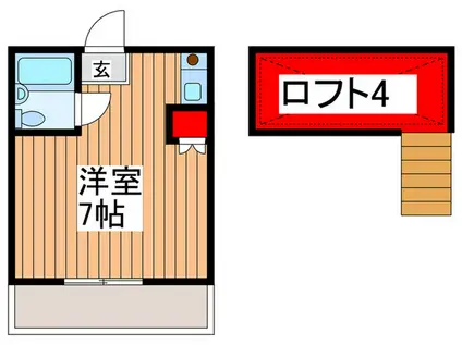 ファインコーポユキ(ワンルーム/1階)の間取り写真