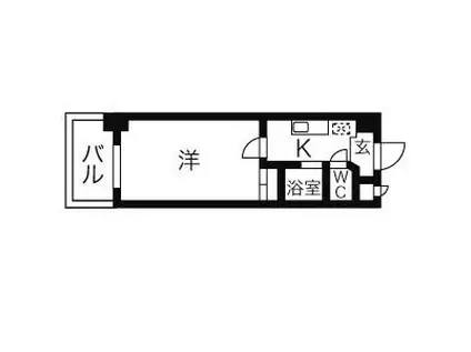 浅井ビル(1K/3階)の間取り写真