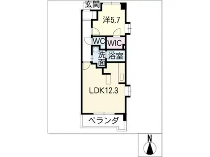 サプリーム大田川(1LDK/3階)の間取り写真