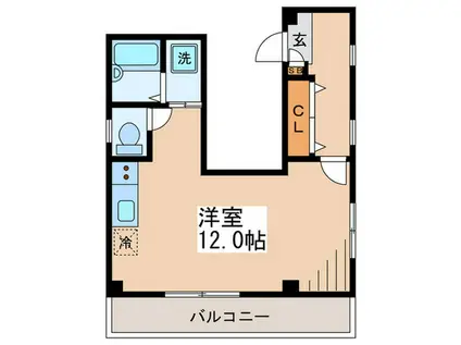 島崎ビル(ワンルーム/3階)の間取り写真