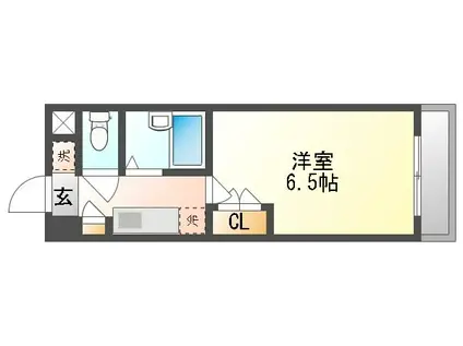 リアライズ門田屋敷(1K/3階)の間取り写真
