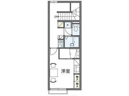 レオパレスSOLEIL 総庭 33729(1K/1階)の間取り写真