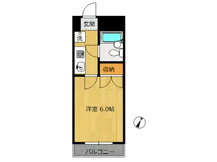 サニーコーポ駿河台(1K/2階)の間取り写真