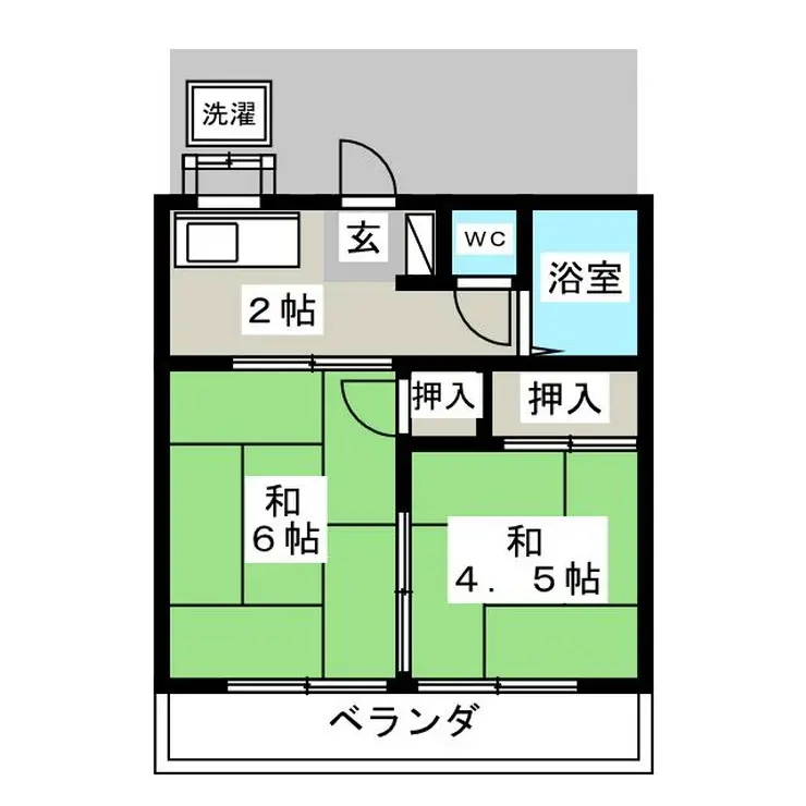 第1和田荘 2階階 間取り