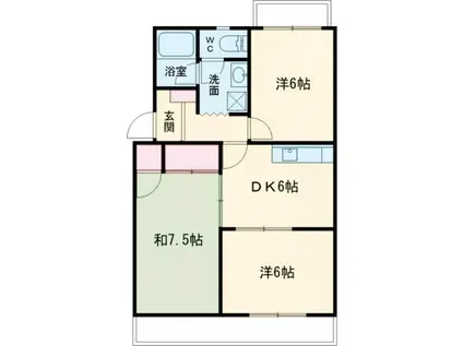 サンセットストリート(3DK/2階)の間取り写真