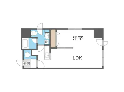 ルラシオン札幌駅前(1LDK/11階)の間取り写真