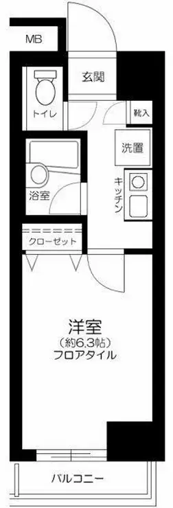 メゾンエクレーレ新宿西戸山 4階階 間取り