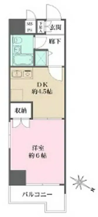 ノバ浅草 10階階 間取り