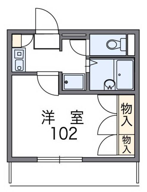 レオパレス舘町(1K/1階)の間取り写真