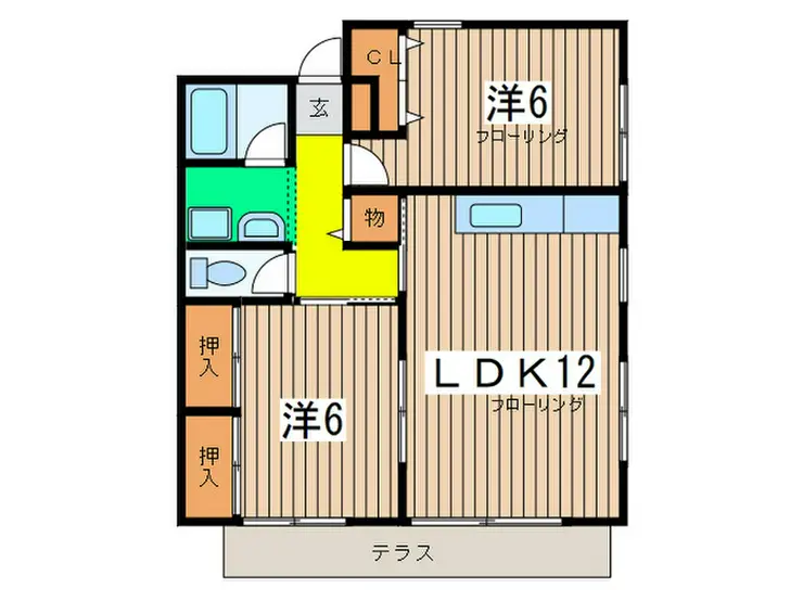 グリーンヒル緑園 1階階 間取り