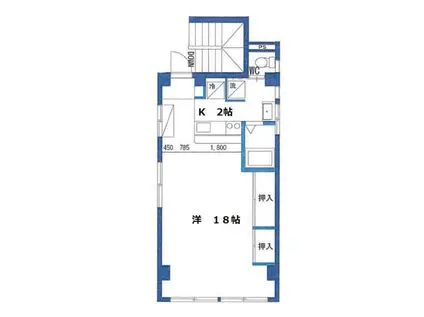 クライス日光目黒ビル(ワンルーム/4階)の間取り写真