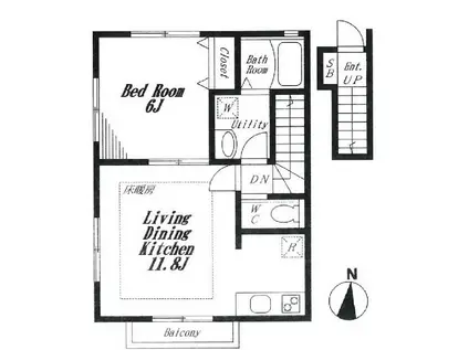 EAGLE八雲(1LDK/2階)の間取り写真