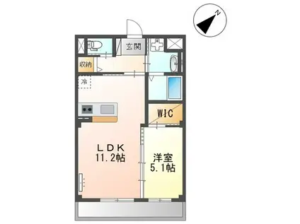 コンフォルト春日西II(1LDK/3階)の間取り写真