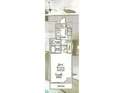 アイル押上ノース(1K/4階)の間取り写真