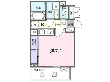 FORZADKIII(1K/2階)の間取り写真
