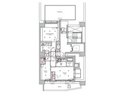 SYFORME ITABASHI III(2LDK/13階)の間取り写真