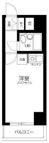 パレドール中野(ワンルーム/1階)の間取り写真