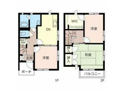 フレグランス加西B(3DK/1階)の間取り写真