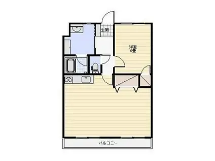 スウィートティファニー(1LDK/4階)の間取り写真